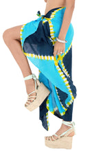 Load image into Gallery viewer, la-leela-swimwear-pareo-sarong-bikini-cover-up-tie-dye-78x43-turquoise_4481