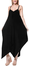 Load image into Gallery viewer, la-leela-beach-dress-solid-tropical-skirt-halter-swimsuit-osfm-14-16-black_3422
