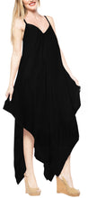 Load image into Gallery viewer, la-leela-beach-dress-solid-tropical-skirt-halter-swimsuit-osfm-14-16-black_3422