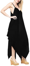 Load image into Gallery viewer, la-leela-beach-dress-solid-tropical-skirt-halter-swimsuit-osfm-14-16-black_3422
