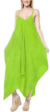 Load image into Gallery viewer, la-leela-beach-dress-solid-tropical-halter-swimsuit-osfm-14-16-parrot-green_3424