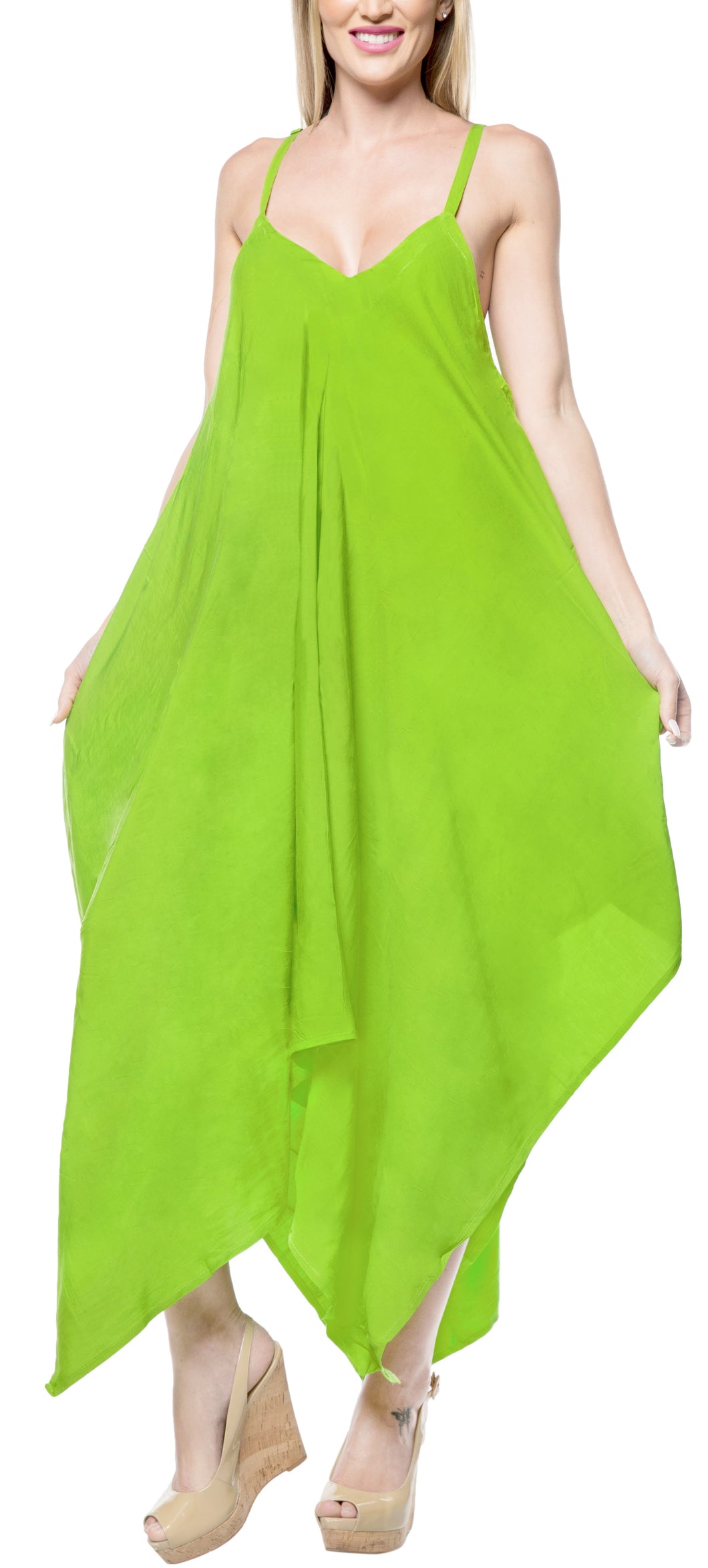 la-leela-beach-dress-solid-tropical-halter-swimsuit-osfm-14-16-parrot-green_3424