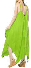 Load image into Gallery viewer, la-leela-beach-dress-solid-tropical-halter-swimsuit-osfm-14-16-parrot-green_3424