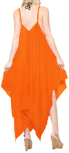 Load image into Gallery viewer, la-leela-beach-dress-solid-cruise-length-knee-halter-top-osfm-14-16-orange_3426