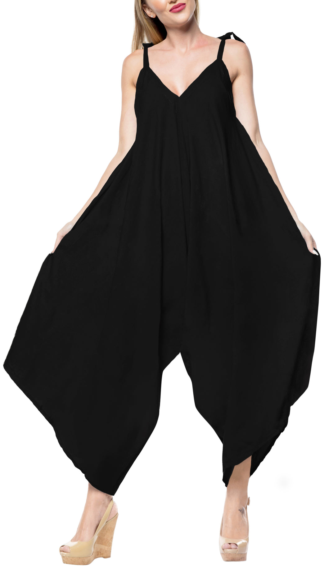 la-leela-rayon-solid-short-office-stretchy-jumpsuit-dress-osfm-14-16-black_3427