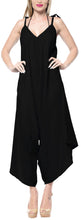 Load image into Gallery viewer, la-leela-rayon-solid-short-office-stretchy-jumpsuit-dress-osfm-14-16-black_3427