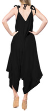 Load image into Gallery viewer, la-leela-rayon-solid-short-office-stretchy-jumpsuit-dress-osfm-14-16-black_3427