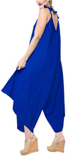 Load image into Gallery viewer, la-leela-beach-dress-solid-knee-slit-club-stretchy-osfm-14-16-royal-blue_3430