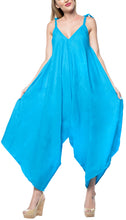 Load image into Gallery viewer, la-leela-solid-casual-swimwear-jumpsuit-dress-stretchy-osfm-14-16-turquoise_3431
