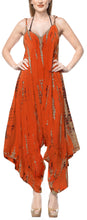 Load image into Gallery viewer, la-leela-beach-dress-tie-dye-womens-work-casual-stretchy-osfm-14-16-orange_3469