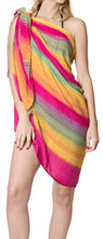 Load image into Gallery viewer, la-leela-swimwear-womens-scaf-sarong-bikini-cover-up-tie-dye-78x43-green_6816