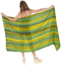 Load image into Gallery viewer, la-leela-fringe-towel-wrap-pareo-sarong-bikini-cover-up-tie-dye-78x43-green_4488