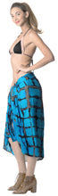 Load image into Gallery viewer, la-leela-rayon-tie-slit-long-pareo-women-sarong-tie-dye-78x43-turquoise_4504