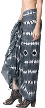 Load image into Gallery viewer, la-leela-swimsuit-cover-up-tie-slit-sarong-bikini-cover-up-tie-dye-78x43-grey_4513
