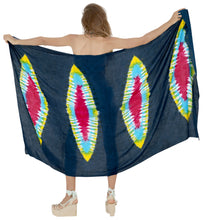 Load image into Gallery viewer, la-leela-beach-bikini-cover-up-beach-cover-up-sarong-tie-dye-78x43-blue_4522