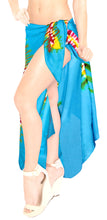 Load image into Gallery viewer, la-leela-bathing-suit-slit-sarong-bikini-cover-up-tie-dye-78x43-turquoise_4527