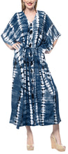 Load image into Gallery viewer, la-leela-rayon-tie_dye-caftan-beach-dress-women-blue_1368-osfm-14-32w