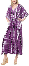 Load image into Gallery viewer, la-leela-rayon-tie_dye-caftan-beach-dress-women-purple_1369-osfm-14-32w