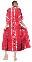 Load image into Gallery viewer, la-leela-rayon-tie_dye-caftan-beach-dress-summer-wear-red_1371-osfm-14-32w-l-5x