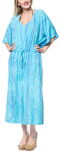 Load image into Gallery viewer, la-leela-lounge-rayon-tie_dye-long-caftan-dress-women-turquoise_1374-osfm-14-32w-l-5x