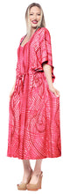 Load image into Gallery viewer, la-leela-rayon-tie_dye-caftan-tunic-beach-dress-women-red_1376-osfm-14-32w