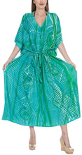 Load image into Gallery viewer, la-leela-rayon-tie_dye-caftan-beach-dress-womens-sea-green_1378-osfm-14-32w