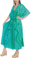 Load image into Gallery viewer, la-leela-rayon-tie_dye-caftan-beach-dress-womens-sea-green_1378-osfm-14-32w