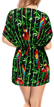 Load image into Gallery viewer, Women&#39;s Parrot Swimwear Swimsuit Bikini Cover up Blouse Drawstring One Size Blac