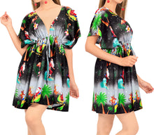 Load image into Gallery viewer, LA LEELA Christmas Santa claus Hawaii Cardigan Girl OSFM 14-24 [L-3X] Black_2140