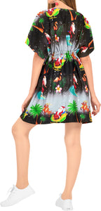 LA LEELA Christmas Santa claus Hawaii Cardigan Girl OSFM 14-24 [L-3X] Black_2140