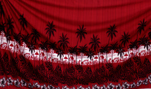 LA LEELA Men's Sarong Resort Coverup Tie Pareo Wrap Swimsuits One Size Red_B996
