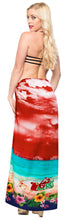 Load image into Gallery viewer, la-leela-christmas-beach-cover-up-women-sarong-santa-78x39-orange_3233