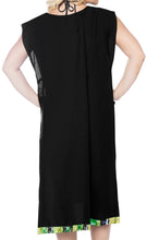 Load image into Gallery viewer, LA LEELA Women&#39;s Beach Swimsuit for Women Cover-ups printed Bikini Cover-Up Side Cut Green Solid Plain Black