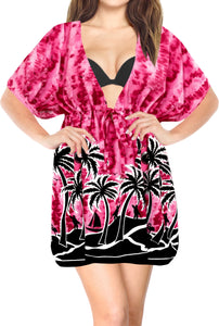 la-leela-bikni-swimwear-soft-fabric-printed-beachwear-loose-cover-up-OSFM 14-24W [L- 3X]-Pink_B939