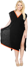 Load image into Gallery viewer, LA LEELA Women&#39;s Beach Swimsuit for Women Cover-ups Bikini Cover-Up Solid Plain Black OSFM 8-14[M-L]