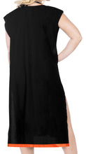 Load image into Gallery viewer, LA LEELA Women&#39;s Beach Swimsuit for Women Cover-ups Bikini Cover-Up Solid Plain Black OSFM 8-14[M-L]