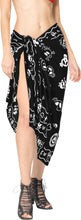 Load image into Gallery viewer, La Leela Soft Light Long Swim Women&#39;s Skull Halloween Costume Swimsuit Pareo Cover Ups Beach Sarong Halloween Black_B928