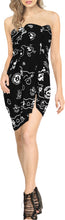 Load image into Gallery viewer, La Leela Soft Light Long Swim Women&#39;s Skull Halloween Costume Swimsuit Pareo Cover Ups Beach Sarong Halloween Black_B928