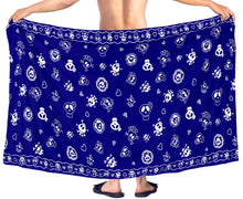 Load image into Gallery viewer, la-leela-beach-wear-mens-sarong-pareo-wrap-cover-upss-bathing-suit-beach-towel-swimming-Blue_B924