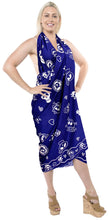 Load image into Gallery viewer, la-leela-soft-light-bathing-beach-wrap-sarong-printed-88x39-royal-blue_2542