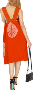La Leela Frill Swimsuit Rayon Bikini Swimwear Cover up Evening Sleeveless Dress