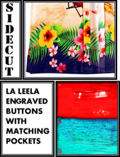 Load image into Gallery viewer, la-leela-mens-casual-beach-hawaiian-shirt-aloha-christmas-santa-front-pocket-short-sleeve-orange_w586