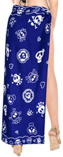 Load image into Gallery viewer, la-leela-soft-light-beach-long-swimsuit-sarong-printed-78x39-royal-blue_58