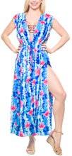 Load image into Gallery viewer, Women&#39;s Floral Swimwear Swimsuit Bikini Cover up Loose OPEN FRONT Cardigan B_Blu