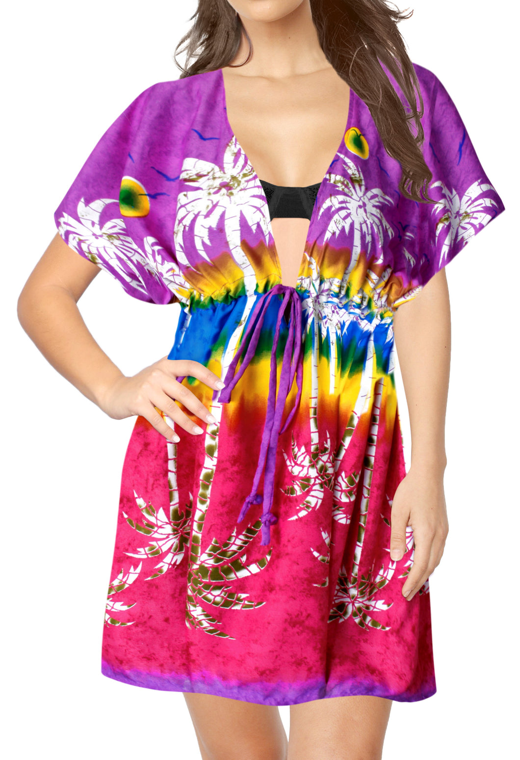 la-leela-bikni-swimwear-soft-fabric-printed-beachwear-loose-cover-up-OSFM 14-24W [L- 3X]-Violet_B817