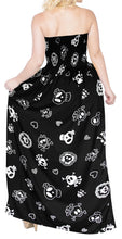 Load image into Gallery viewer, LA LEEL Beach Swimwear Soft Printed Cruise Vintage Vacation Tube Dress Women Black pirates And Skulls theme
