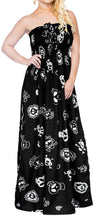 Load image into Gallery viewer, LA LEEL Beach Swimwear Soft Printed Cruise Vintage Vacation Tube Dress Women Black pirates And Skulls theme