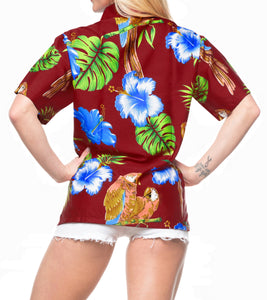 la-leela-womens-beach-casual-hawaiian-blouse-short-sleeve-button-down-shirt-maroon