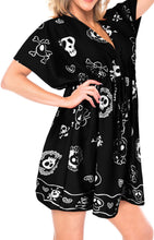 Load image into Gallery viewer, la-leela-halloween-pirate-fabric-swimsuit-cover-up-osfm-14-24-l-3x-black_1837-black_b807
