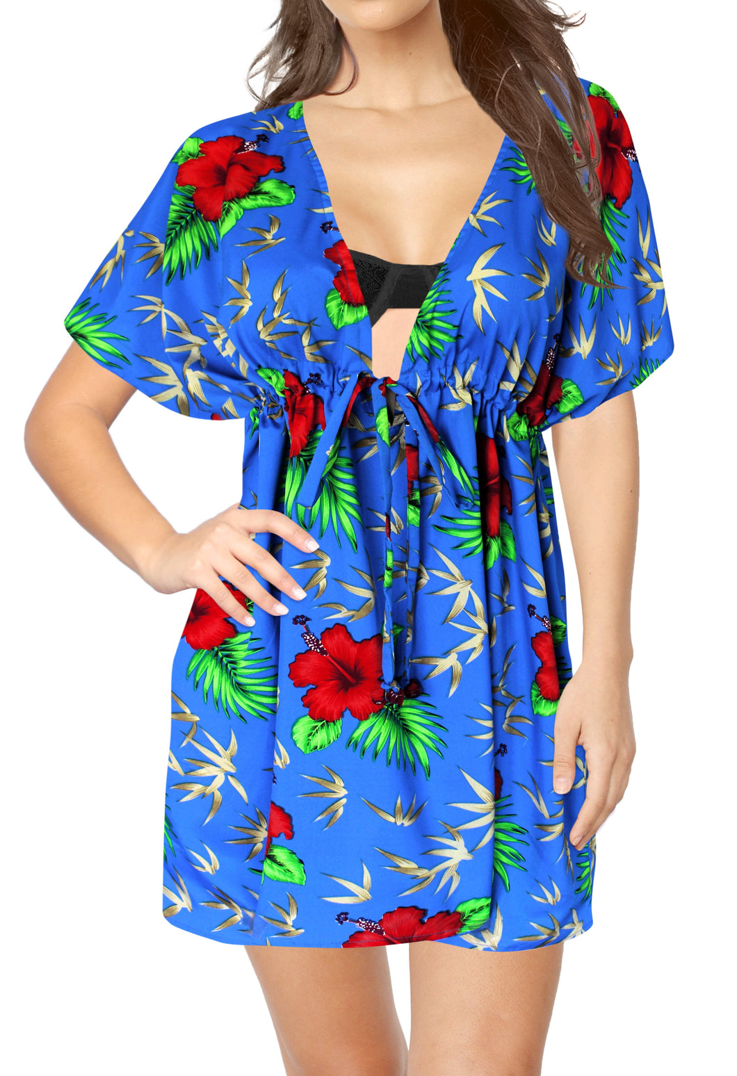 la-leela-bikni-swimwear-soft-fabric-printed-beachwear-loose-cover-up-OSFM 14-24W [L- 3X]-Blue_B781